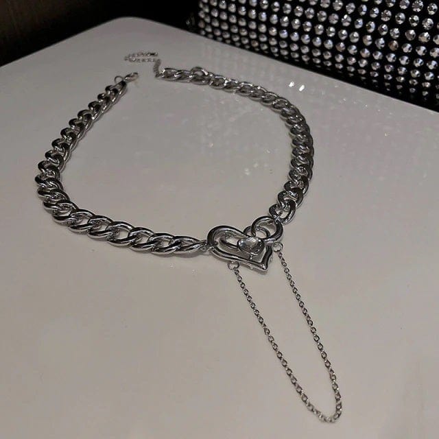 Layered Faux Pearl Heart Pendant Necklace