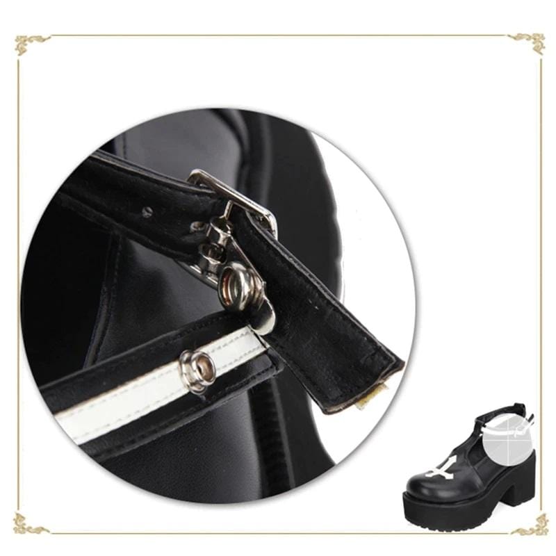 Gothic Cross Punk Lolita Shoes