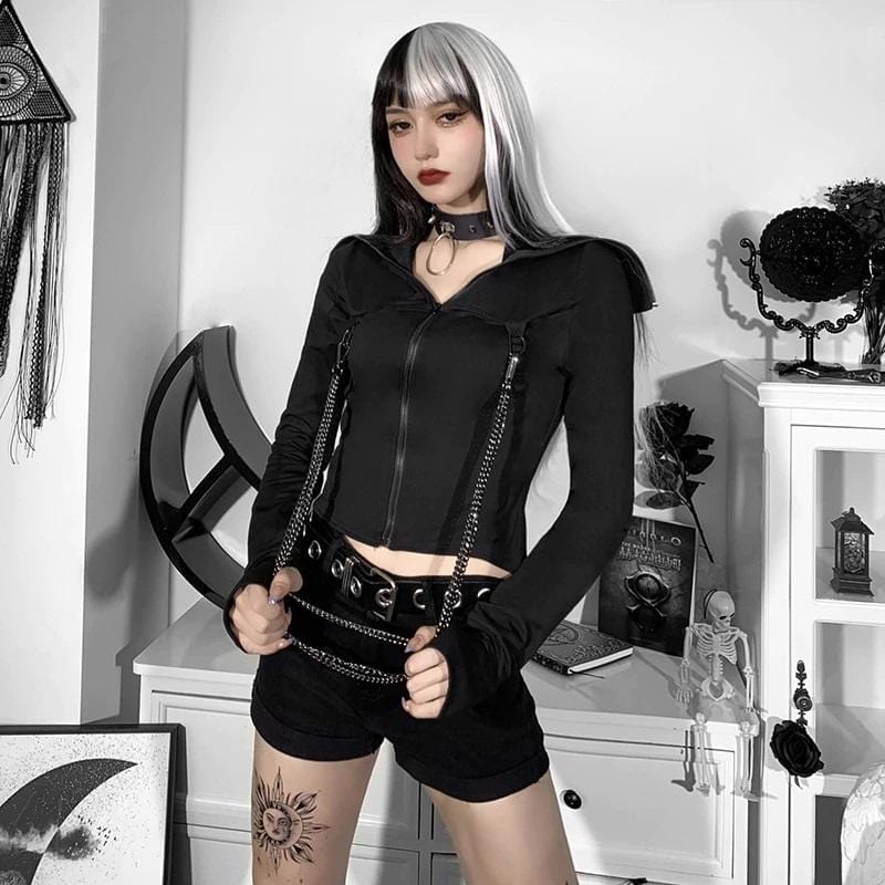 No Mercy Crop Hoodie