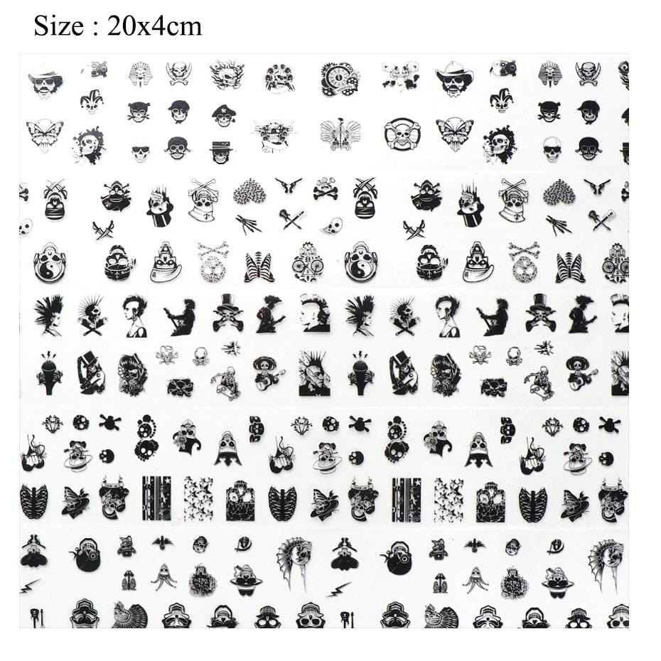 Oh My Skull Nail Art Stickers