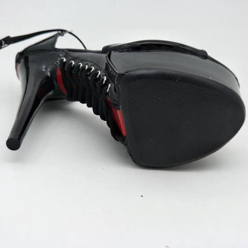 Gothic High Cross Sandals