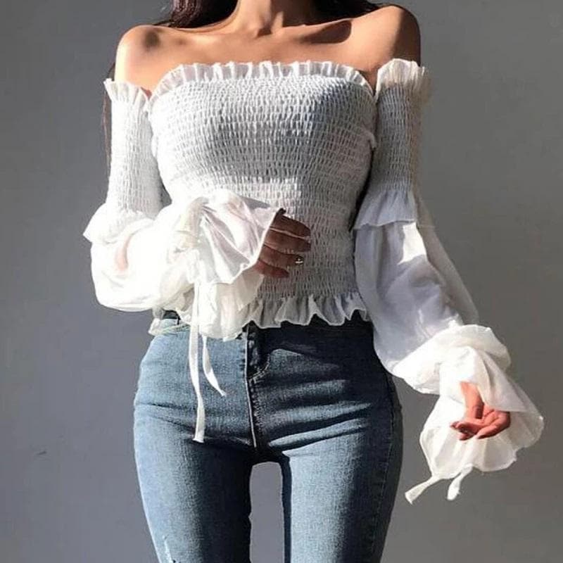 Elvira Off Shoulder Sexy Blouse