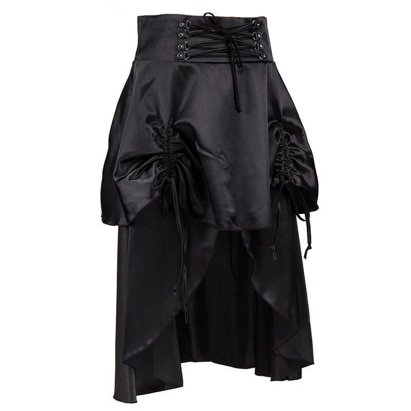 Steampunk Ruched Maxi Skirt