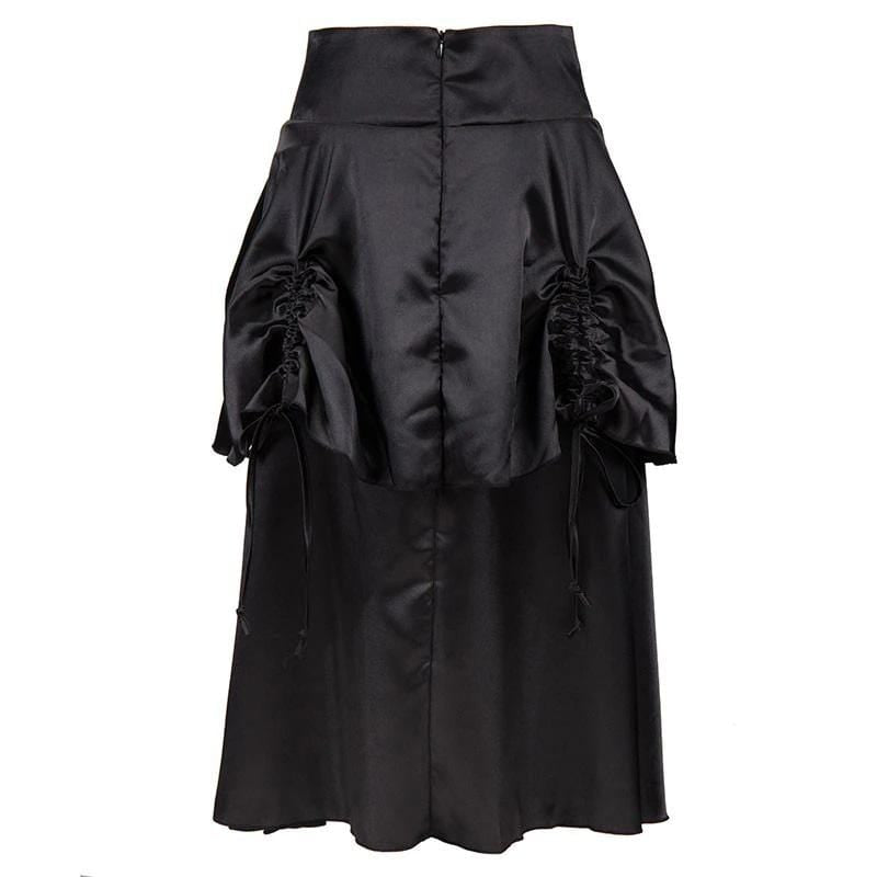 Steampunk Ruched Maxi Skirt
