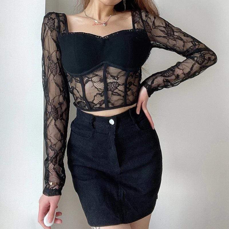 Retro Gothic Lace Shirt