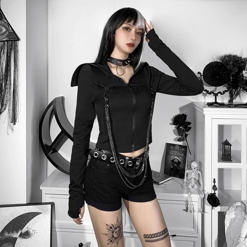 No Mercy Crop Hoodie