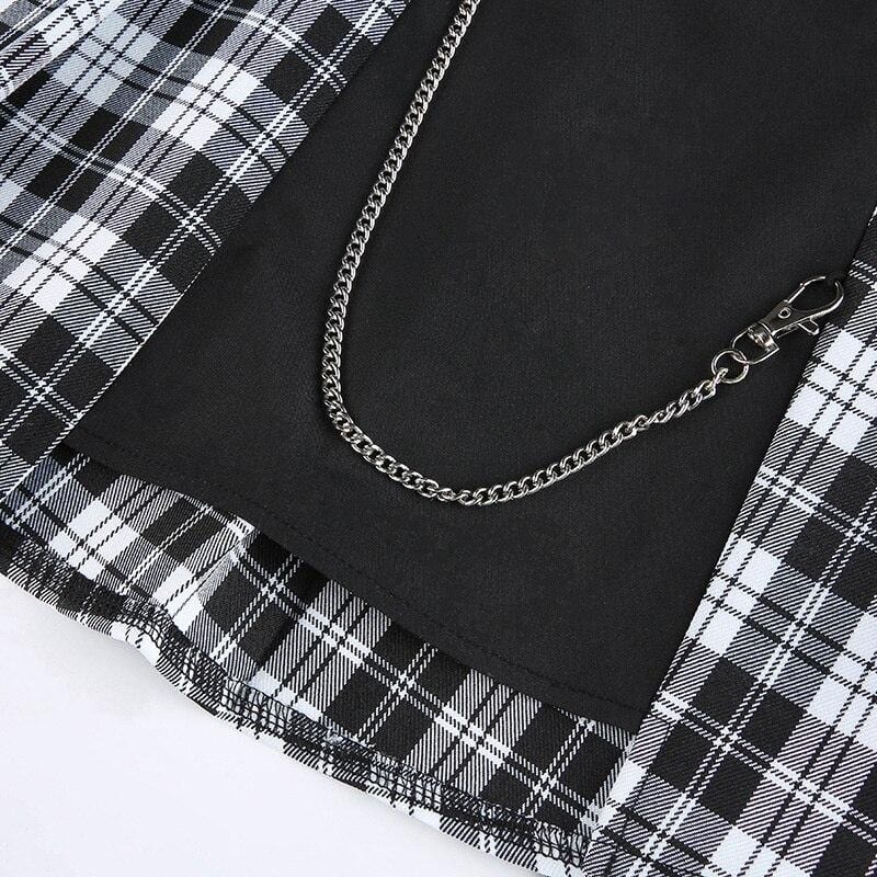 Crime Love Plaid Mini Skirt