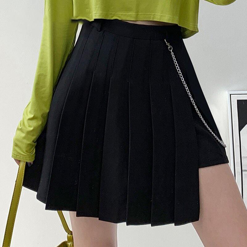 Wicked Scholar Pleated Punk Skirt