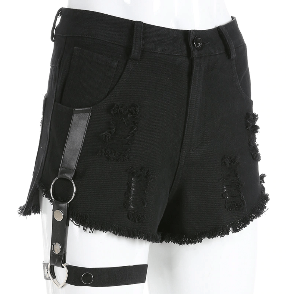 Zillah Gothic Denim Shorts