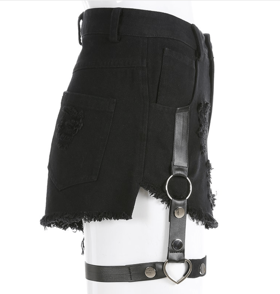 Zillah Gothic Denim Shorts