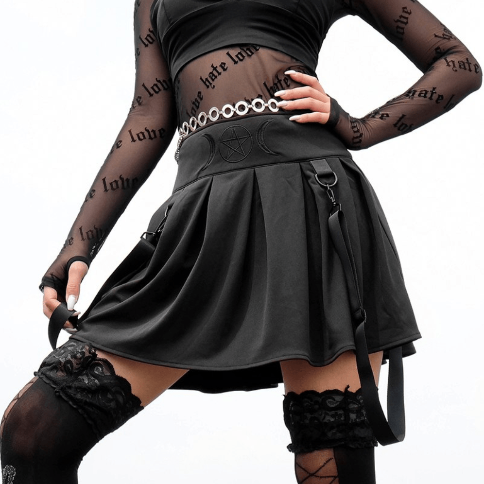 Evanora Pleated Skirt Gothic