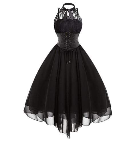 Gothic Bow Vintage Corset Dress