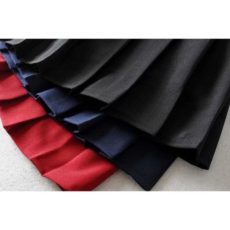 Wicked Scholar Pleated Punk Skirt