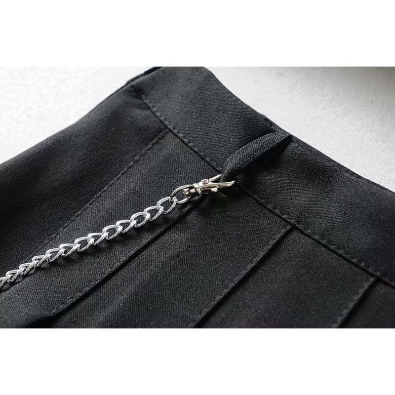 Wicked Scholar Pleated Punk Skirt